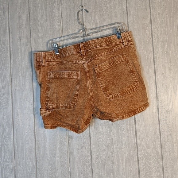 Isabela Maternity Brown Bleach Wash Denim Shorts EUC SZ 10 - Picture 4 of 5